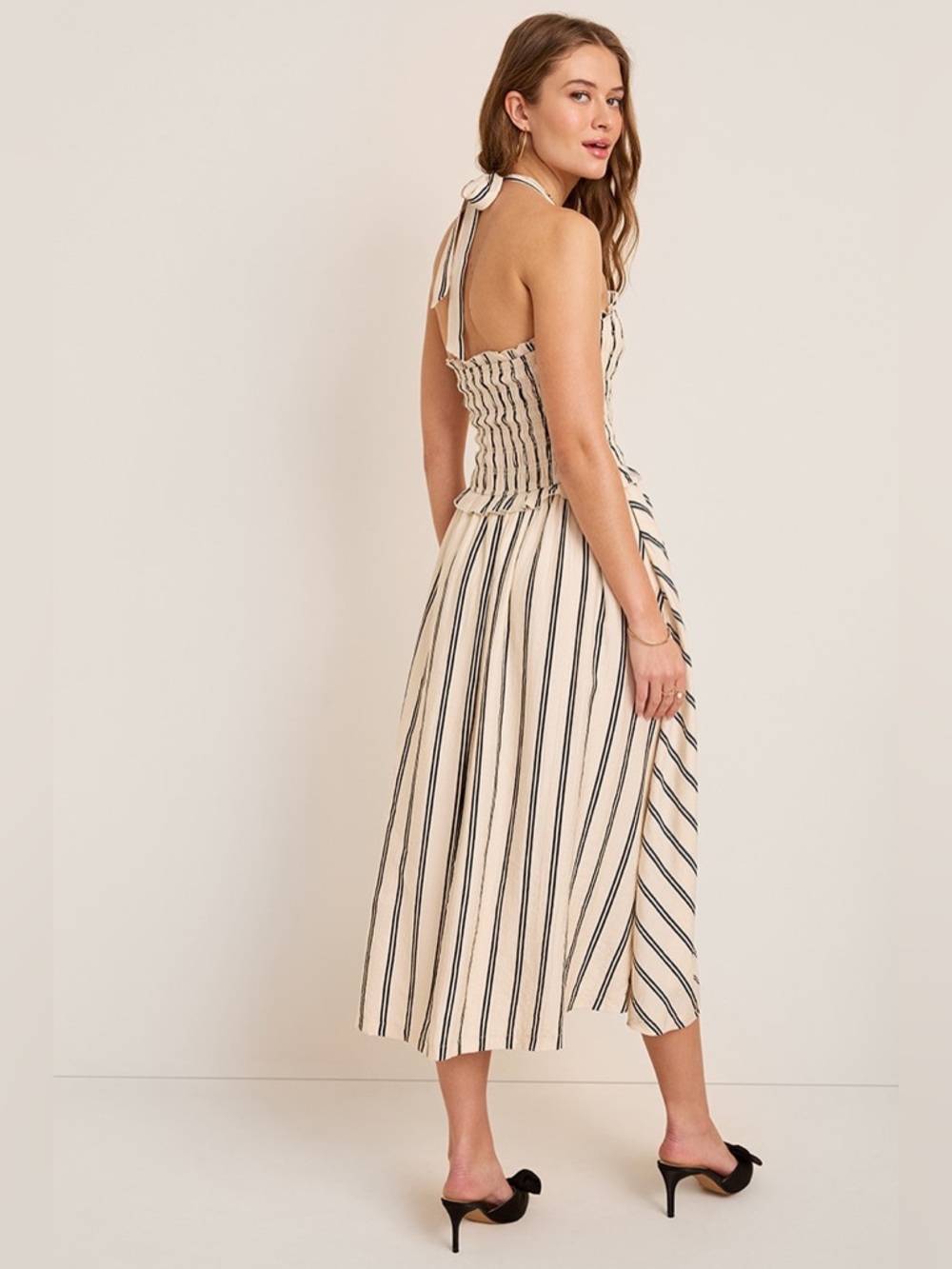Striped Halter Midi Dress - Picture 3 of 3